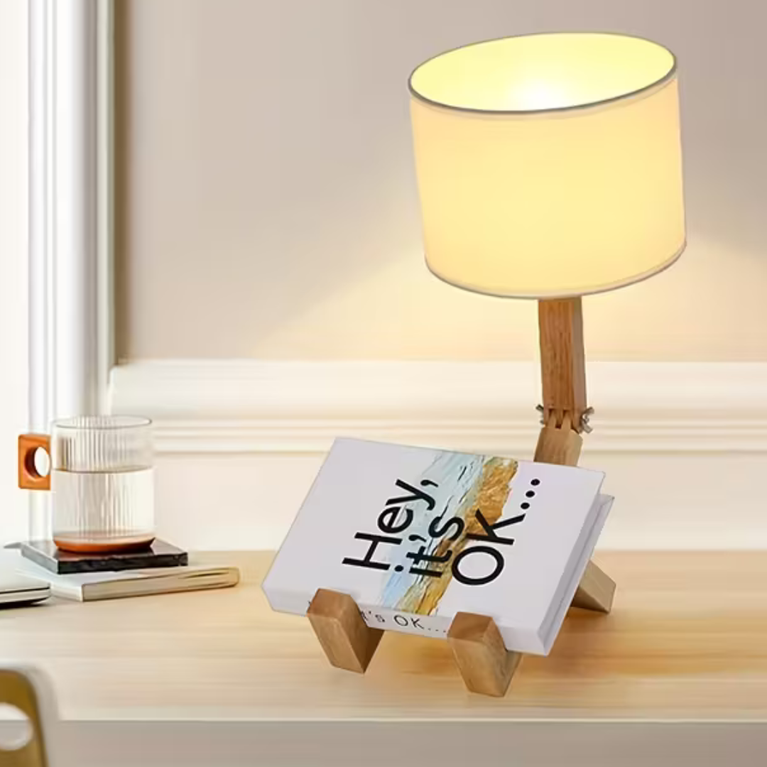 Moderne Houten Bureaulamp