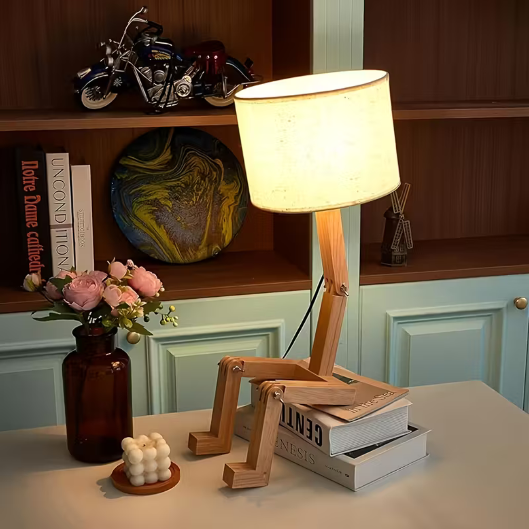 Moderne Houten Bureaulamp