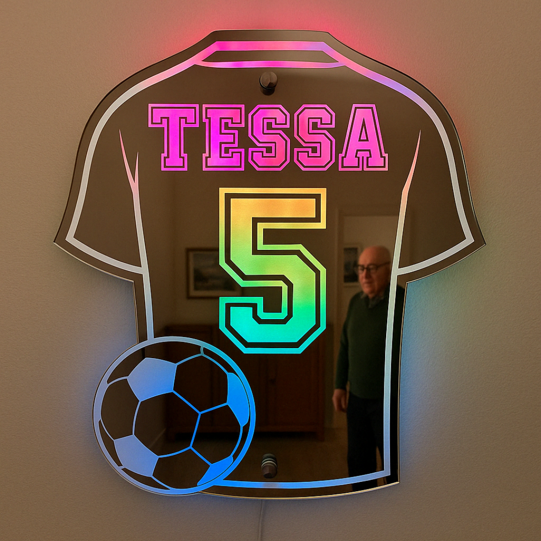 FootaGlow Persoonlijk LED Voetbalshirt