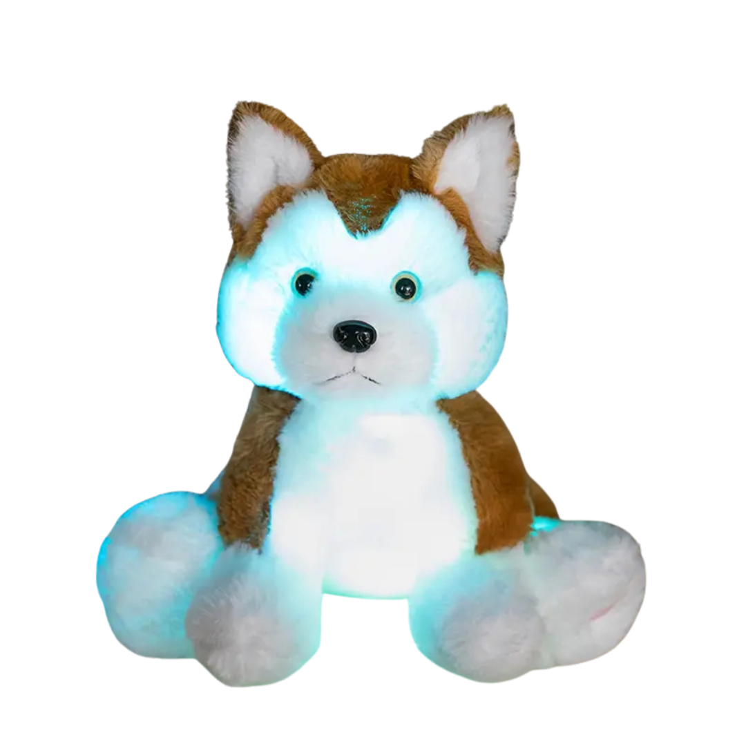 Lichtgevende Husky Knuffel