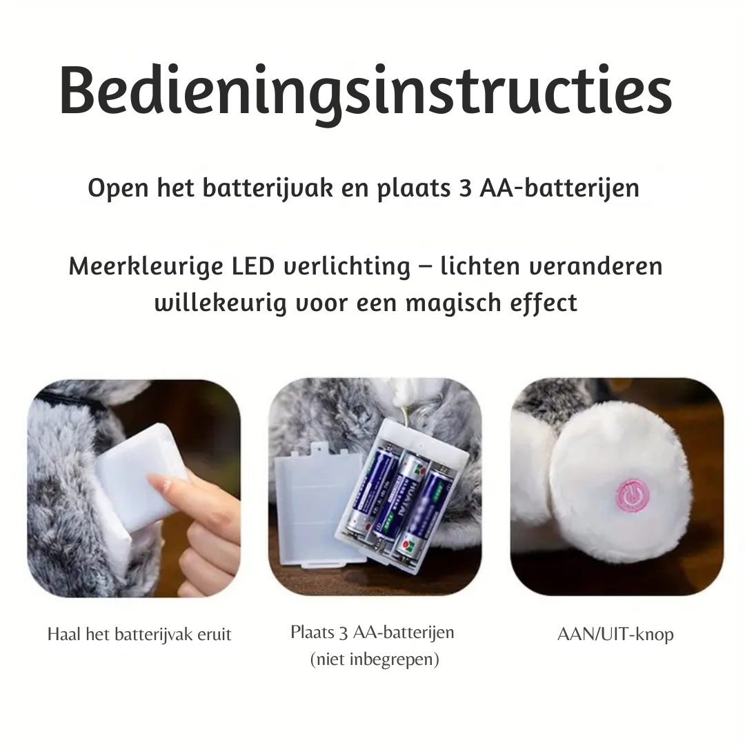 Lichtgevende Husky Knuffel