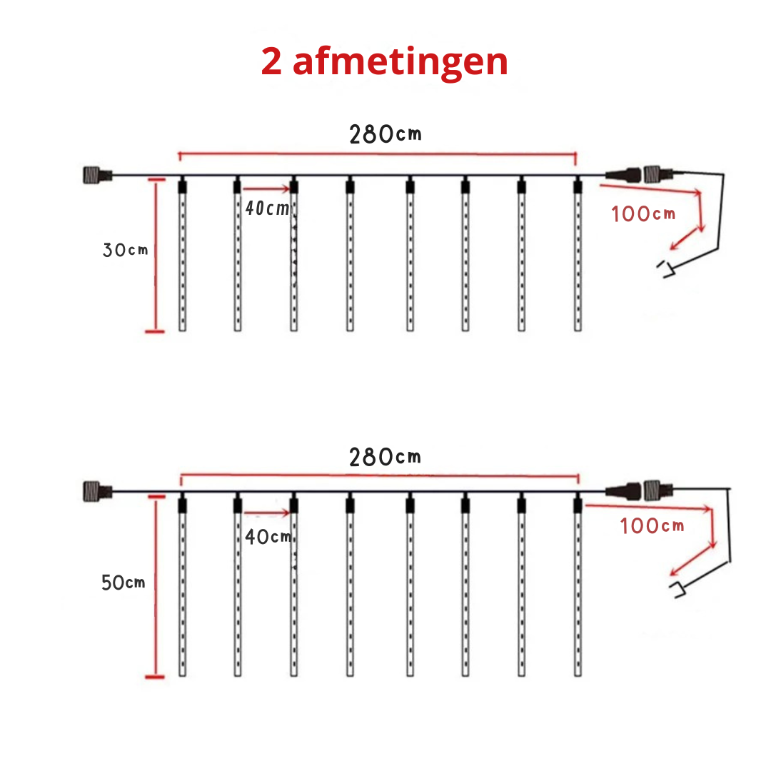 Meteorenregen LED Lichtslinger