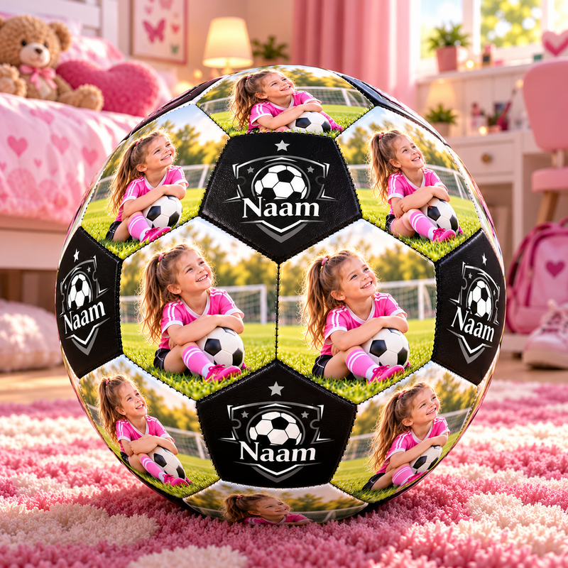 MyGoal voetbal met foto en naam, maat 5, doorsnede 22 cm