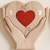 Houten familiepuzzel met namen — FamilyPiece