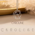 MonoName – Gepersonaliseerde Naamketting met Monogram | RVS Hanger met Alle Letters van je Naam, Zilver of Goud, 38+7 cm