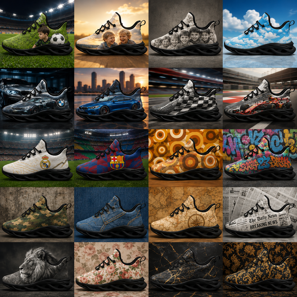 Gepersonaliseerde Sneakers met Eigen Foto & Naam