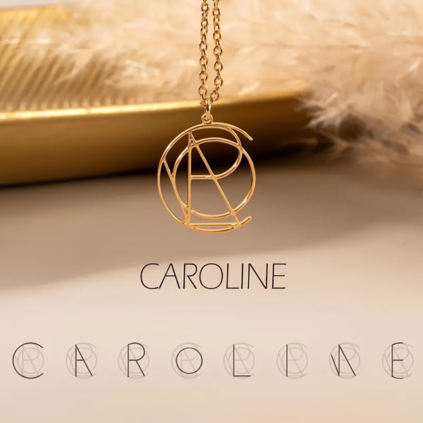 Monogramketting in de kleur Goud, als cadeau