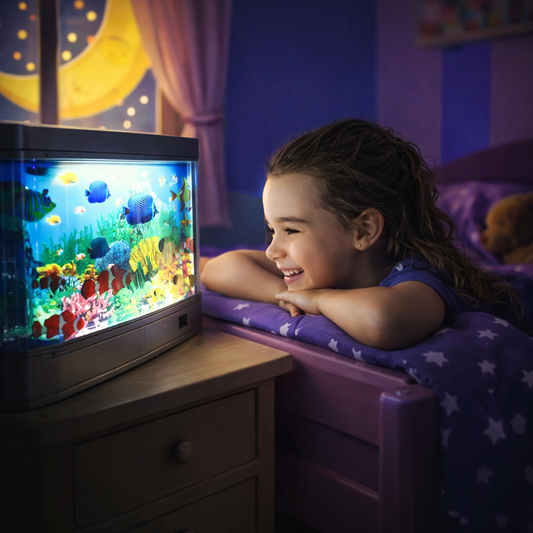 AquaMotion Ocean Lamp – Virtuele Aquariumlamp met Bewegende Tropische Vissen