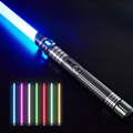 NeoBlade Elite RGB Lichtzwaard — Metalen Lightsaber met Geluid & Koppelbare Dubbelstand