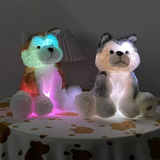 Lichtgevende Husky Knuffel