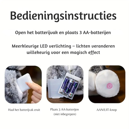 Lichtgevende Husky Knuffel