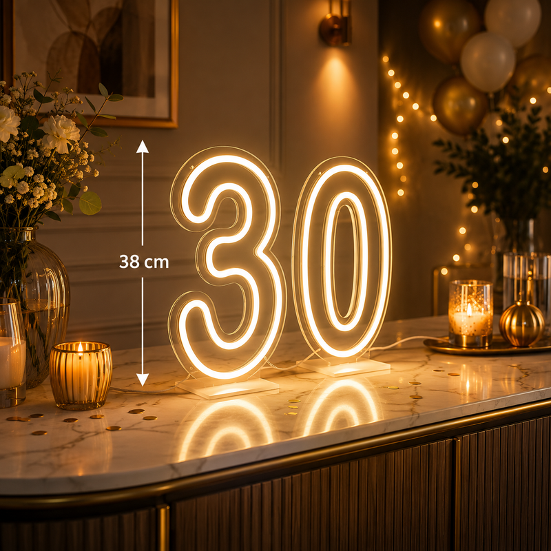 LumiNumber LED Neon Cijfer – Verlicht Nummerbord
