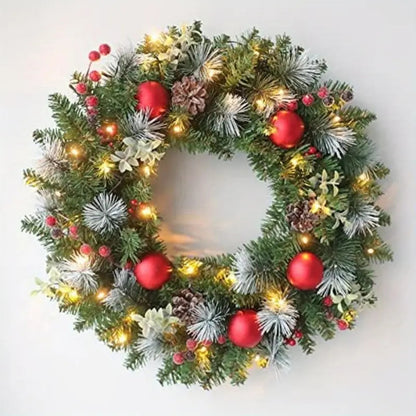 Kerstkrans met LED - 50 lampjes, 50 cm diameter