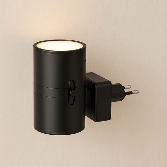 LumaSphere Plug-In – Dimbaar LED Wand-/Nachtlampje Warm Wit met Schemersensor