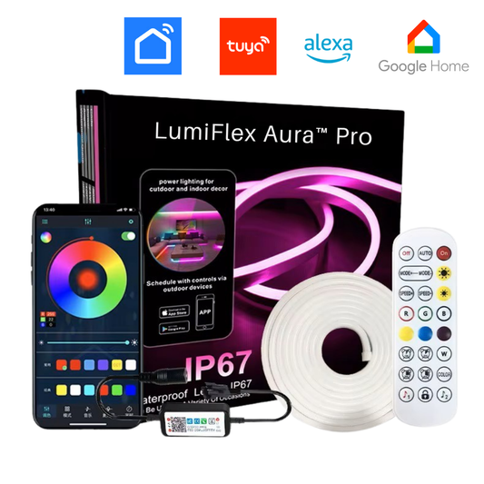 LumiFlex Aura Pro – Smart Neon LED Strip (RGBIC)