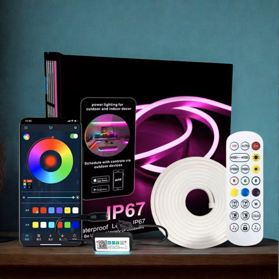LumiFlex Aura Pro Smart Neon LED Strip — RGBIC met App, Alexa & Google Assistant