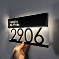 LumiAdres Solar LED Naambord – Gepersonaliseerde Verlichte Huisnummerplaat