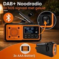Noodradio DAB+ FM-radio met 5000 mAh Powerbank