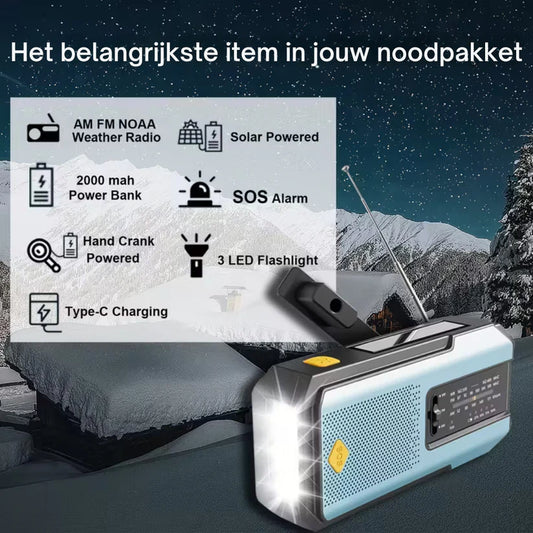 SurvivorSignal Noodradio – Dynamo & Zonne-energie Emergency Radio