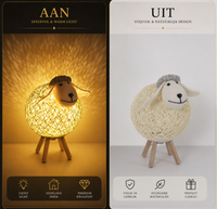 WoolyGlow Handgeweven Schaap Nachtlamp — Sfeerlamp Kinderkamer