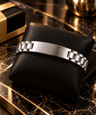 Armband met naamgravure in de kleur Zilver
