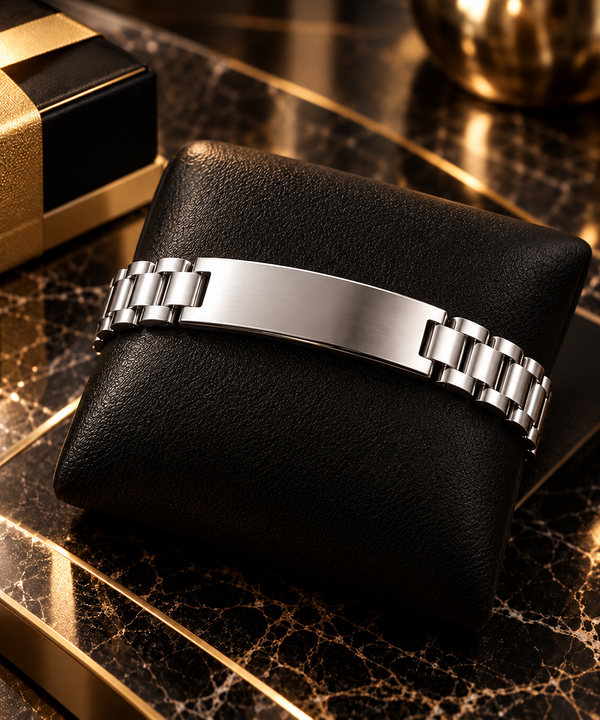Armband met naamgravure in zilverkleur