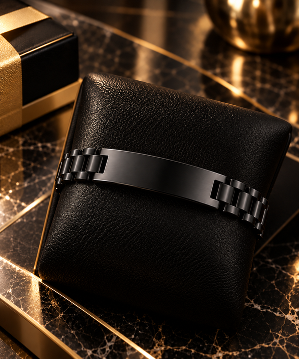 Armband met naamgravure in het zwart