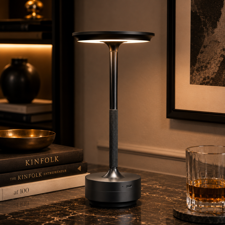 Aluminium Decoratieve LED Tafellamp - Traploos Dimbaar Oplaadbaar Retro Touch Bureaulamp