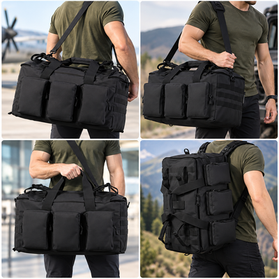 RangerBag – 55L Tactische Reistas & Rugzak | Plunjezak met MOLLE, 58 × 30 × 32 cm