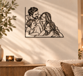 MemoraLine – Gepersonaliseerd Familieportret in Metaal | Lijnkunst Wanddecoratie naar Eigen Foto