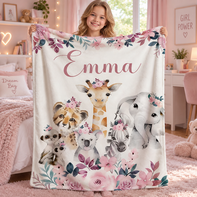 SnuggleName – Gepersonaliseerde Fleece Deken met Naam | Voor Baby, Peuter, Kind & Tiener