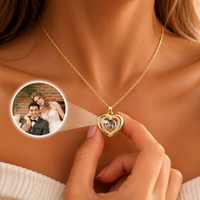 Gepersonaliseerde Projectie Fotoketting - Hartvormig