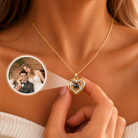 Gepersonaliseerde Projectie Fotoketting - Hartvormig
