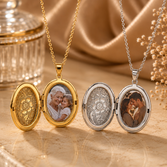 Gepersonaliseerd Vintage Medaillon Ketting met Foto