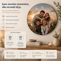 Wandklok met eigen foto — MemoraClock