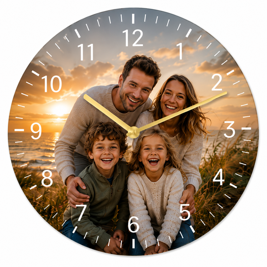 Wandklok met eigen foto — MemoraClock