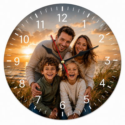 Wandklok met eigen foto — MemoraClock