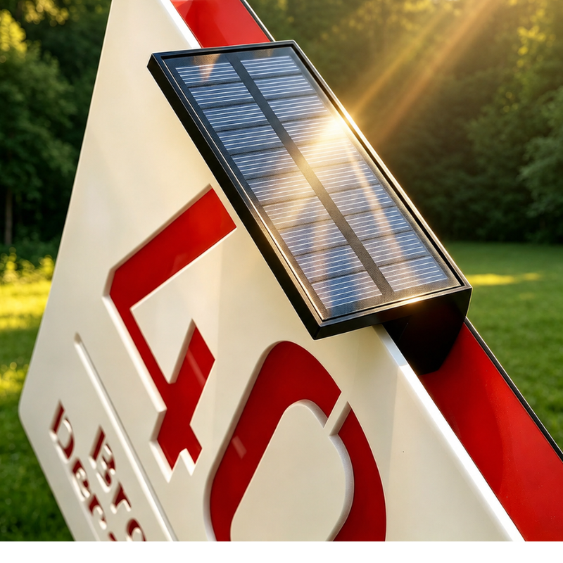 Solar Huisnummerbord met Naam – Verlicht 3D Huisnummer op Zonne-energie