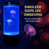JellyGlow lichteffect simuleert diepe zee-omgeving met rustig zwemmende kwallen — sfeerverlichting close-up