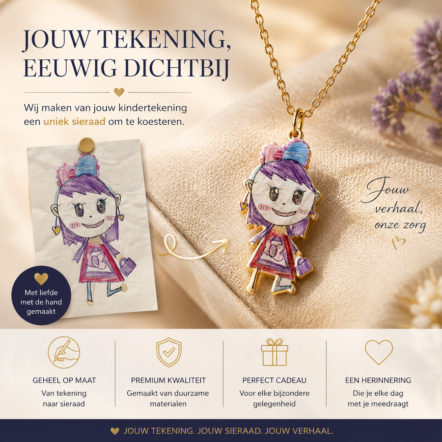 Mijn Tekening Ketting – Gepersonaliseerde ketting met eigen tekening