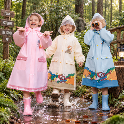 RainBuddy – Waterdichte Kinderregenjas met Capuchon en Vrolijke Print