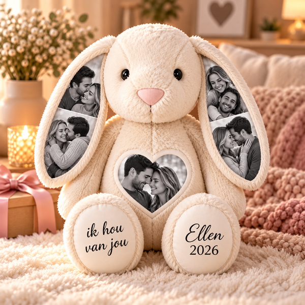 MemoraBunny – knuffelkonijn met eigen foto's