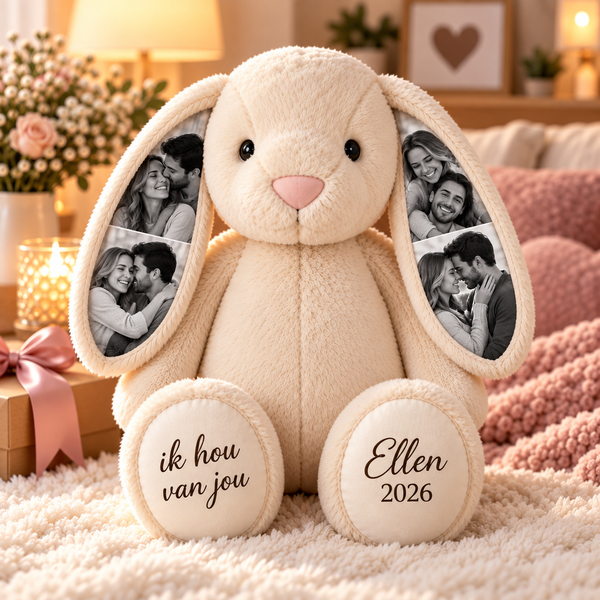 MemoraBunny – knuffelkonijn met eigen foto's