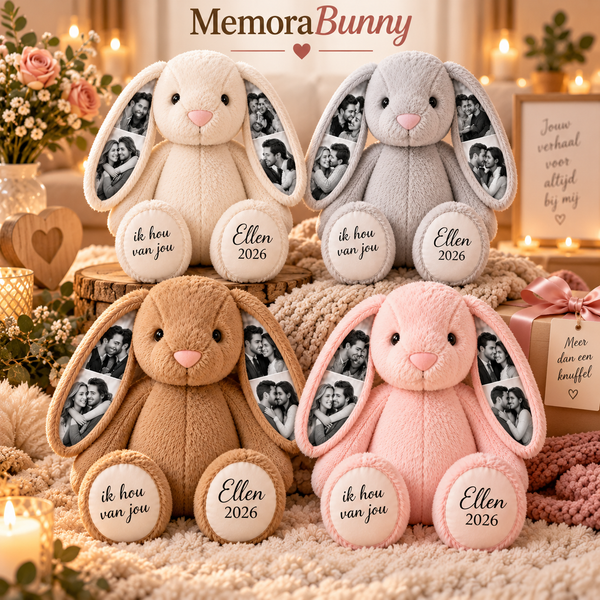 MemoraBunny – knuffelkonijn met eigen foto's