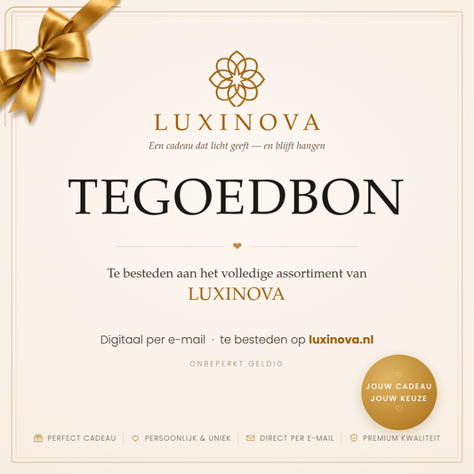 Luxinova tegoedbon, digitaal per e-mail, te besteden in de hele webshop