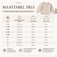Gepersonaliseerde baby/kindertrui met handgebreide naam