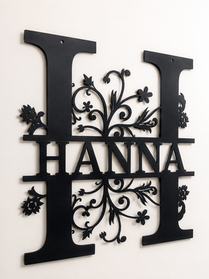 FloraLuxe Gepersonaliseerd Metalen Monogram