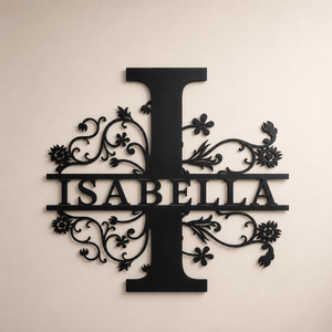 FloraLuxe Gepersonaliseerd Metalen Monogram