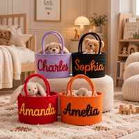 NameBasket – Gepersonaliseerd Mandje met Naam | Kraamcadeau & Kinderkamer, 7 Kleuren