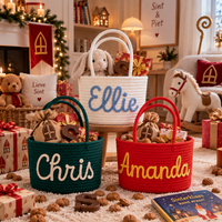 NameBasket – Gepersonaliseerd Mandje met Naam | Kraamcadeau & Kinderkamer, 7 Kleuren